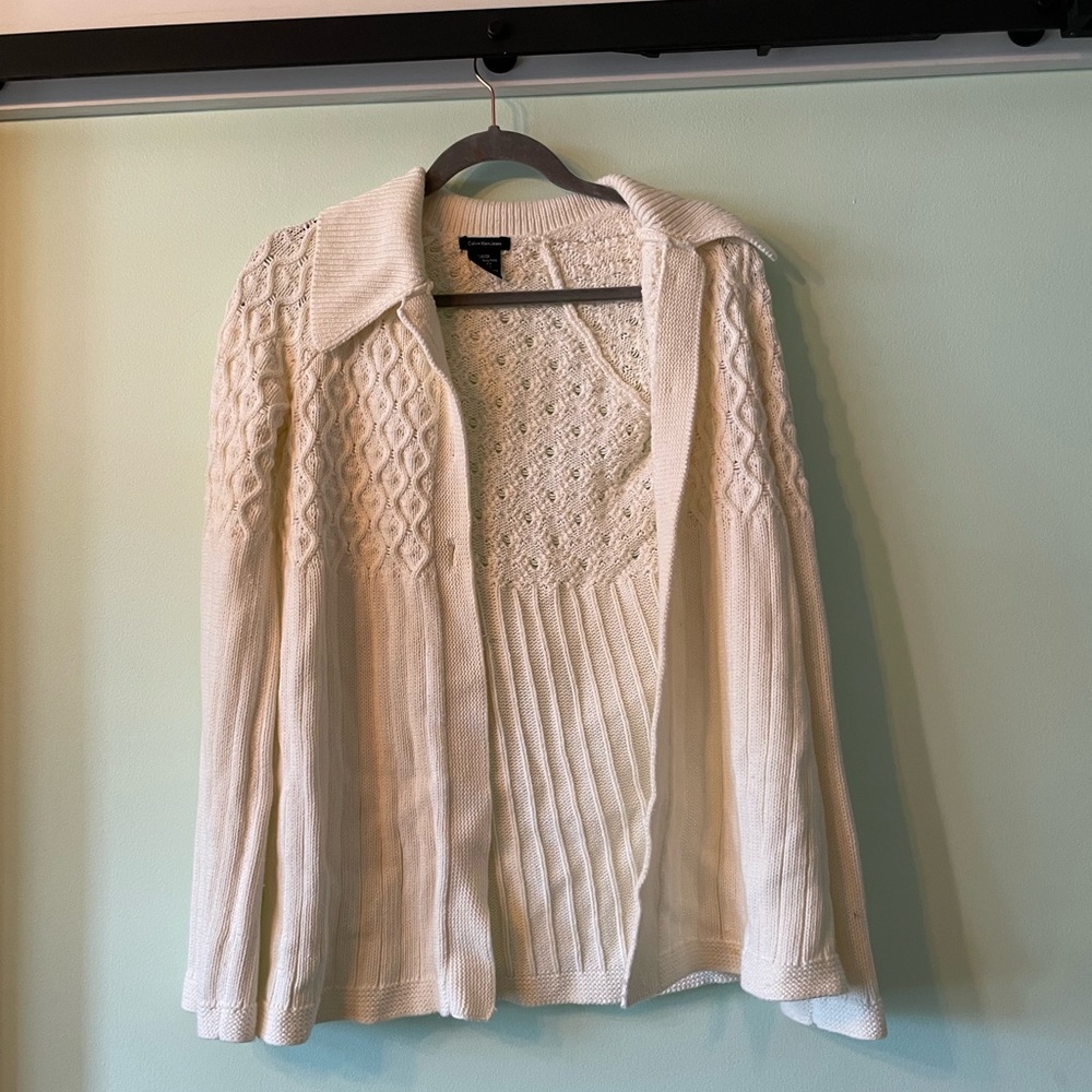Calvin Klein Jeans cream knit cardigan